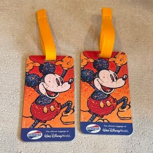 2 Walt Disney World Mickey Mouse Luggage Tags by American Tourister